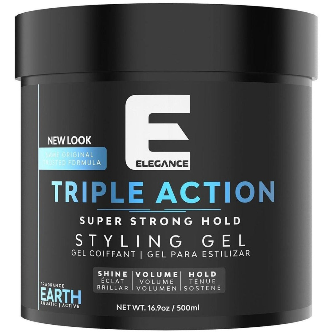Elegance Triple Action Hair Gel Earth (Strong Hold) 500 ml/16.9 oz