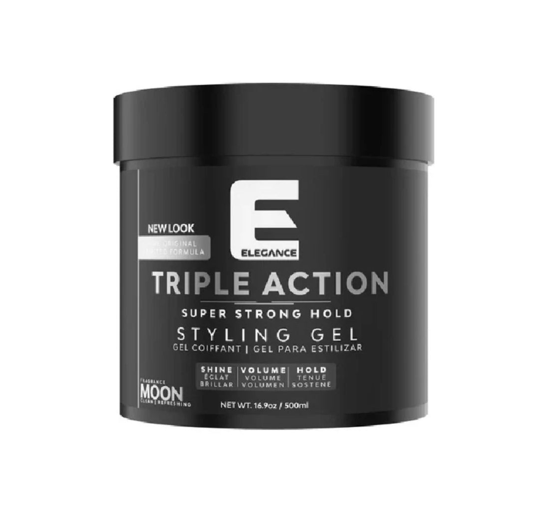 Elegance Triple Action Hair Gel Moon (Strong Hold) 16.9 oz