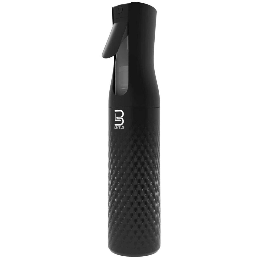 L3VEL3 Beveled Spray Bottle - Black 10.14 oz