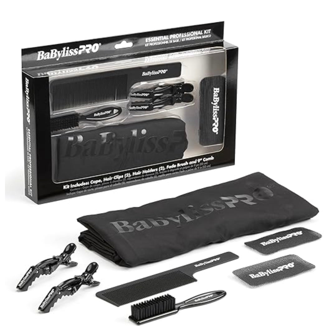 Babyliss Pro Barber Kit - COMB, BRUSH, CAPE, HAIR GRIPS
