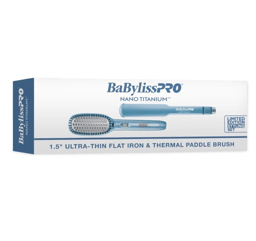 Babyliss Flat Iron + Brush SET