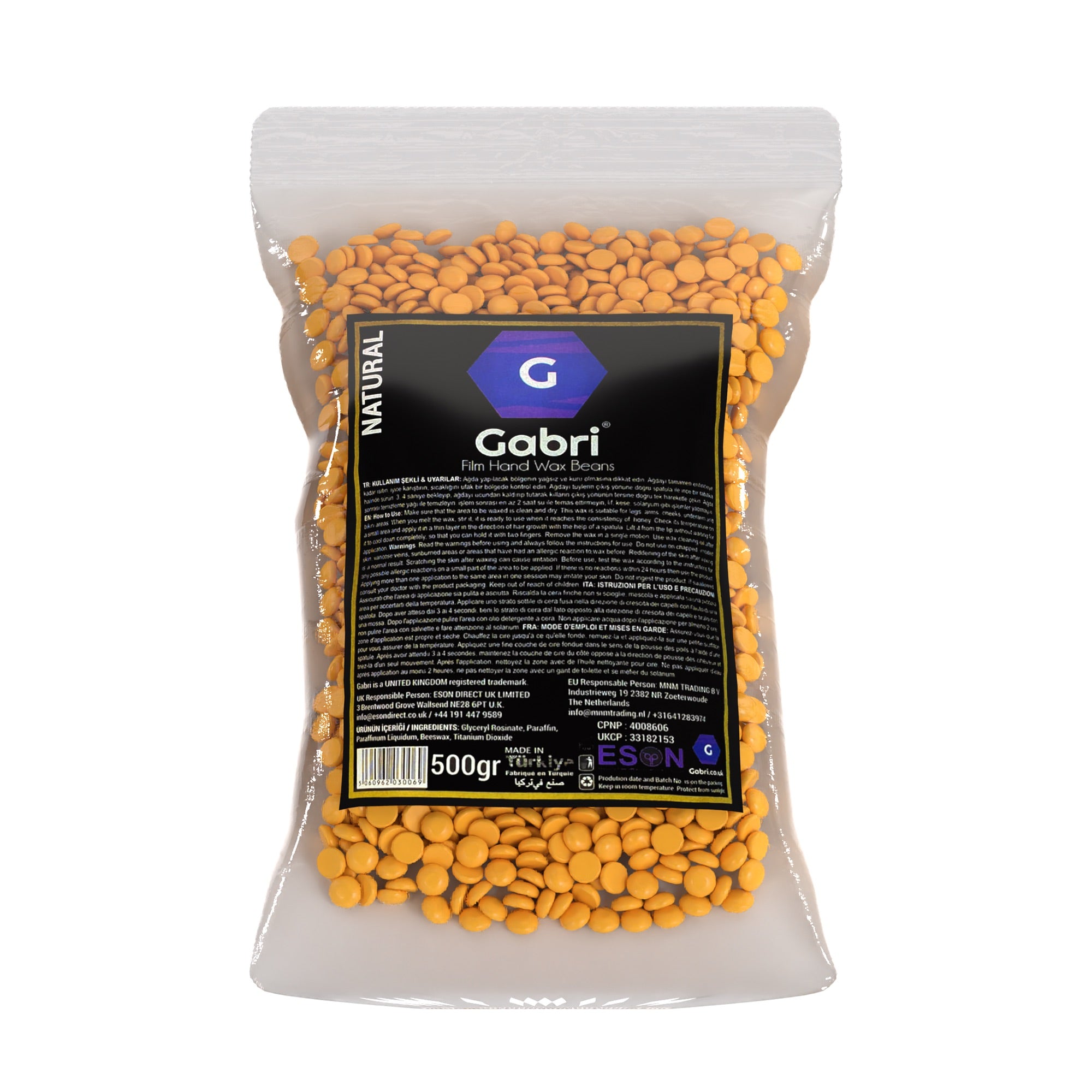 Gabri Professional- Film Hand Wax Beans - Natural