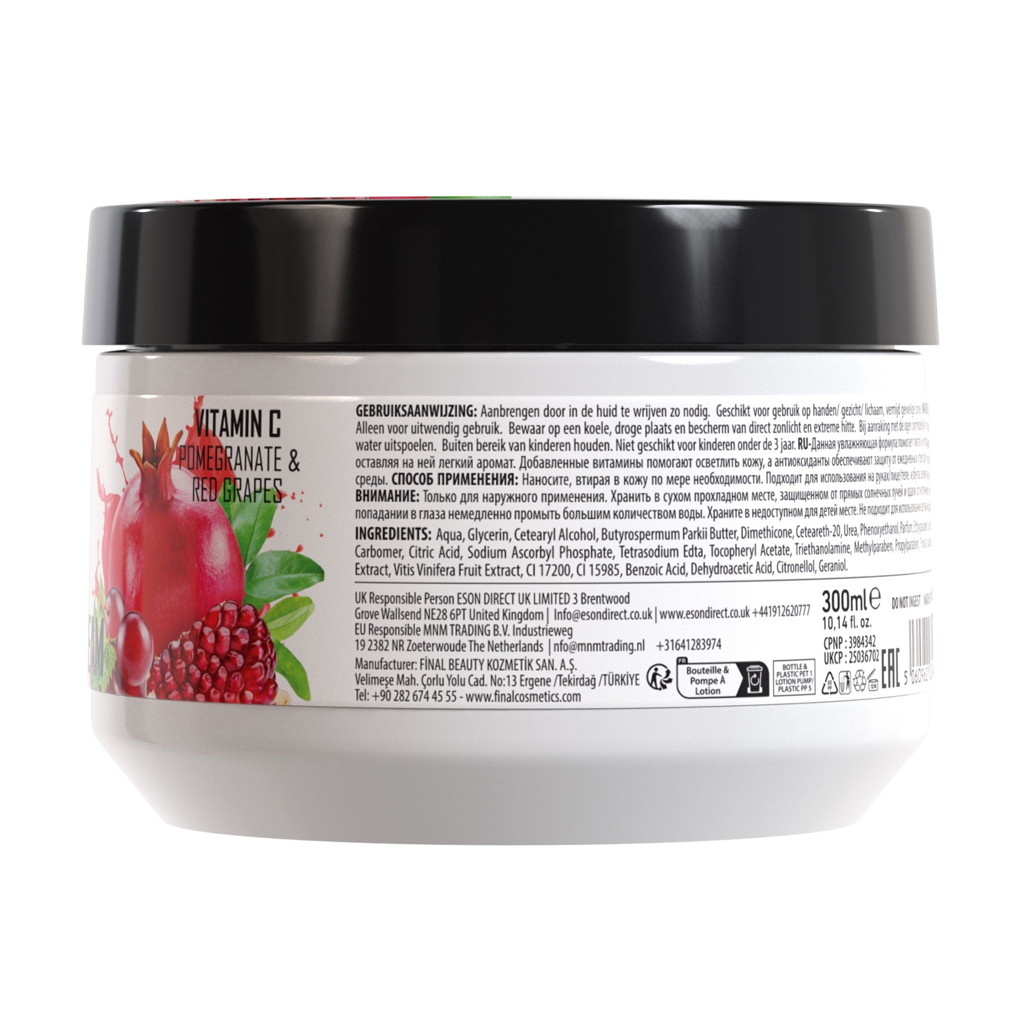 Gabri Professional - Hand & Face Care Cream – Pomegranate & Red Grape