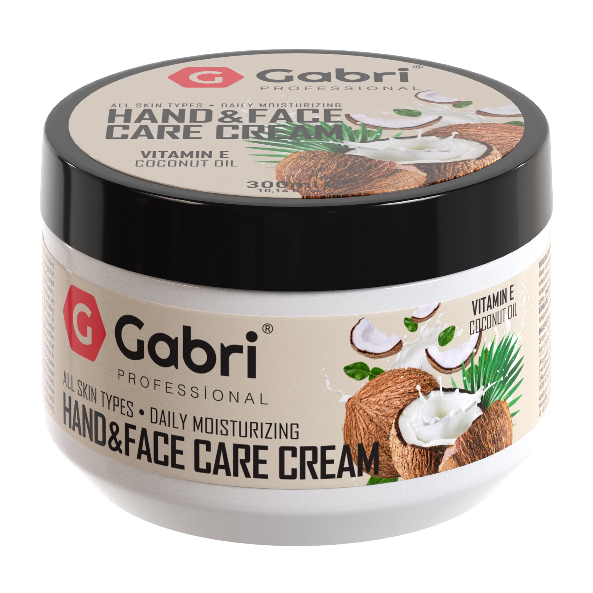 Gabri Professional - Hand and Face Care Cream - Vitamin E Coconut Oil