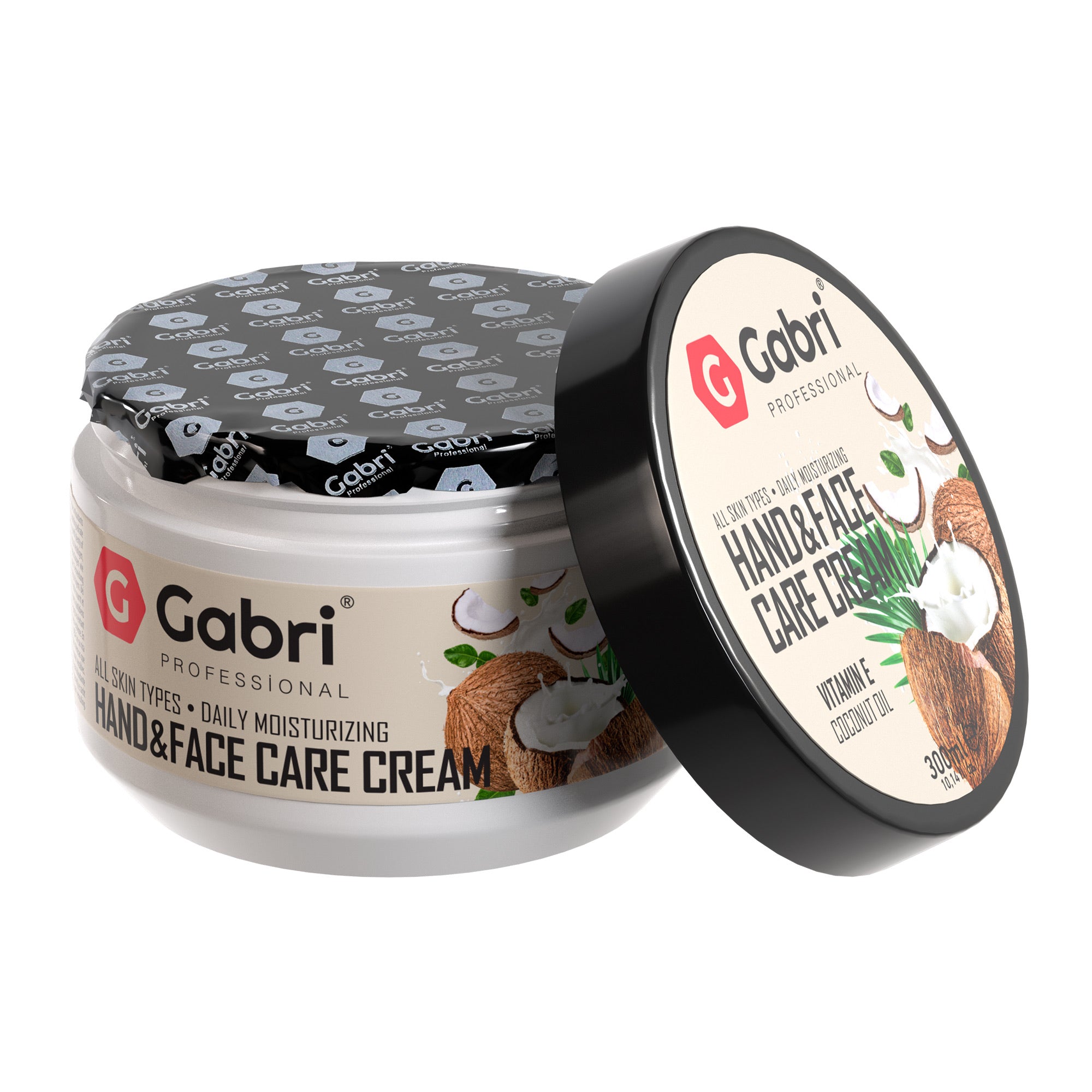Gabri Professional - Hand and Face Care Cream - Vitamin E Coconut Oil
