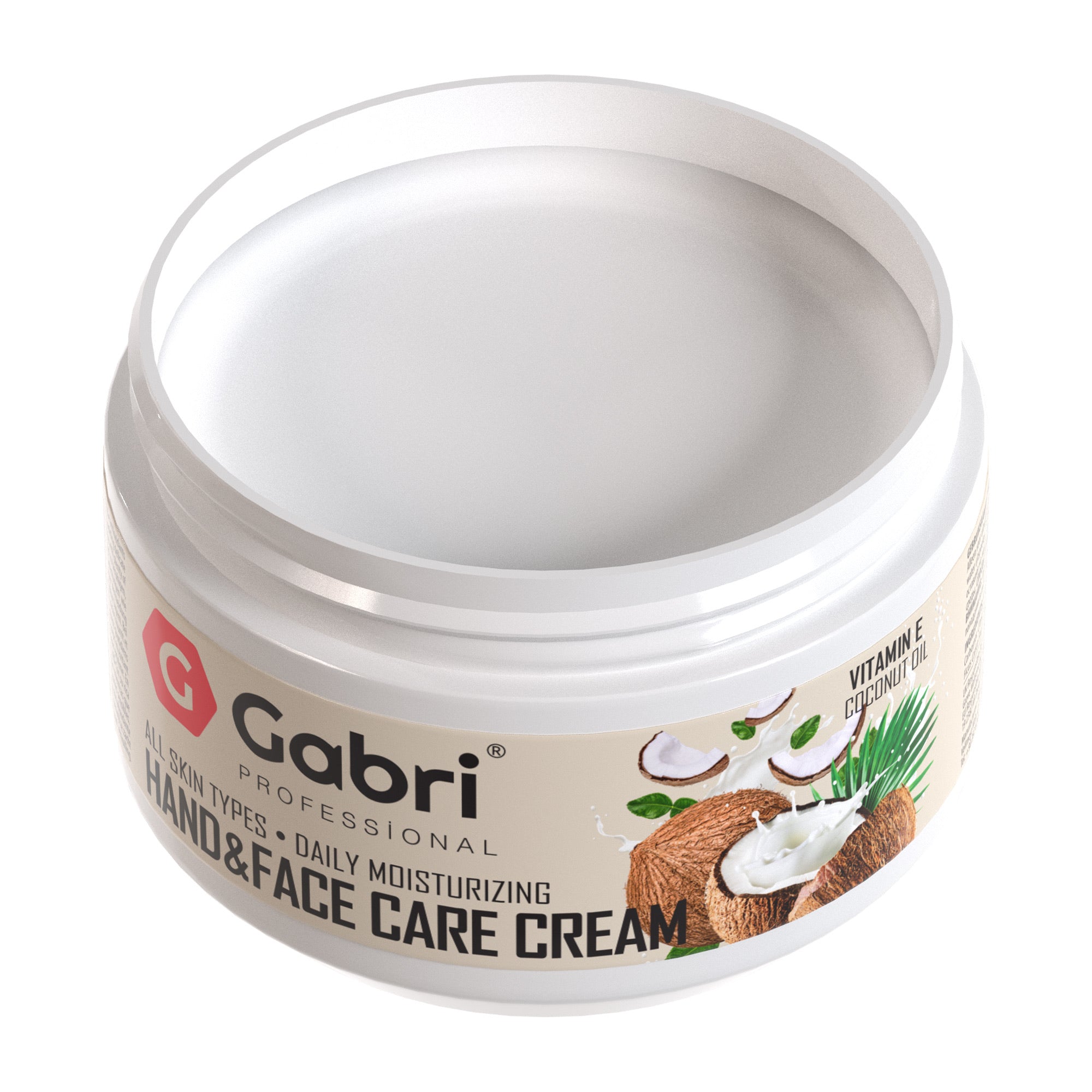 Gabri Professional - Hand and Face Care Cream - Vitamin E Coconut Oil
