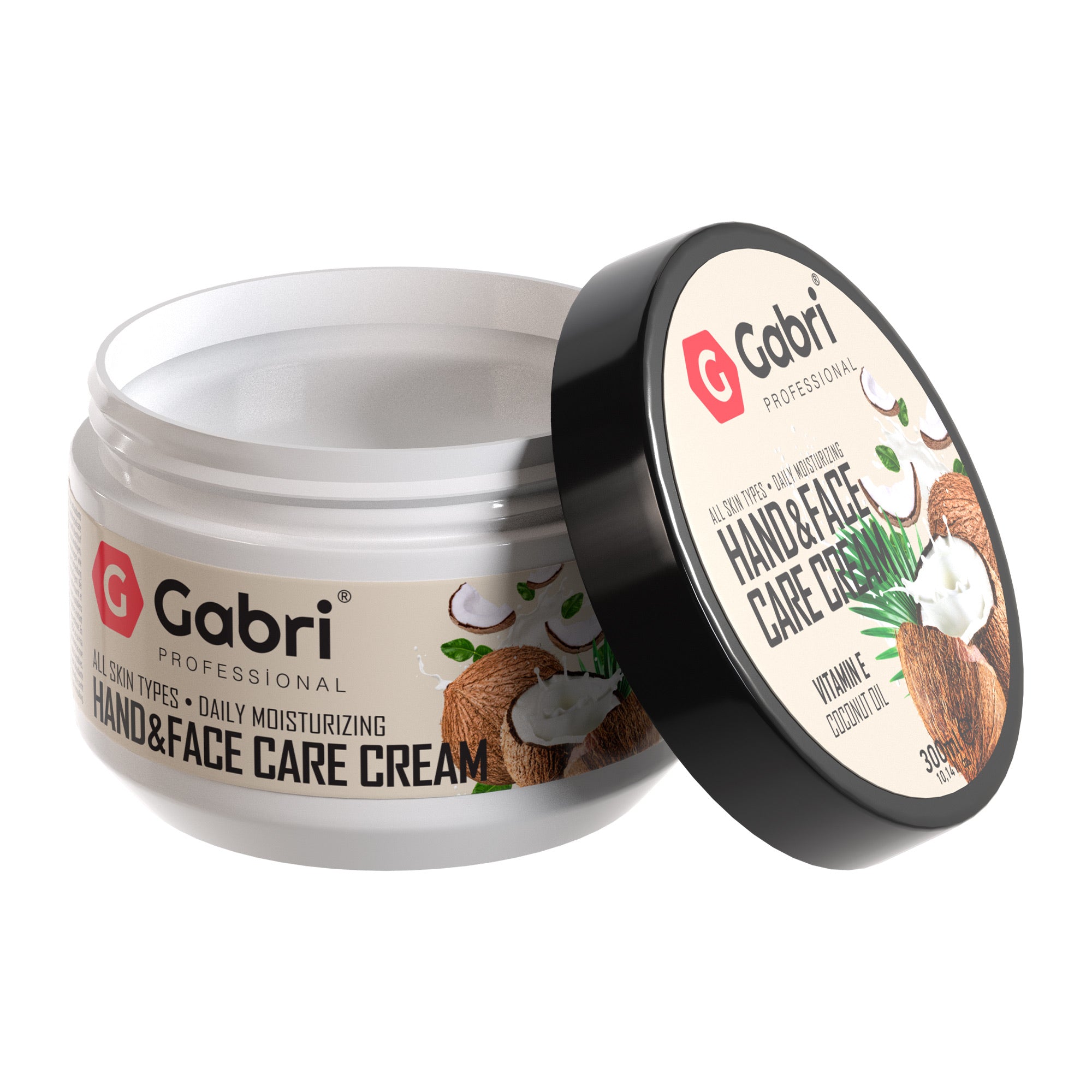 Gabri Professional - Hand and Face Care Cream - Vitamin E Coconut Oil