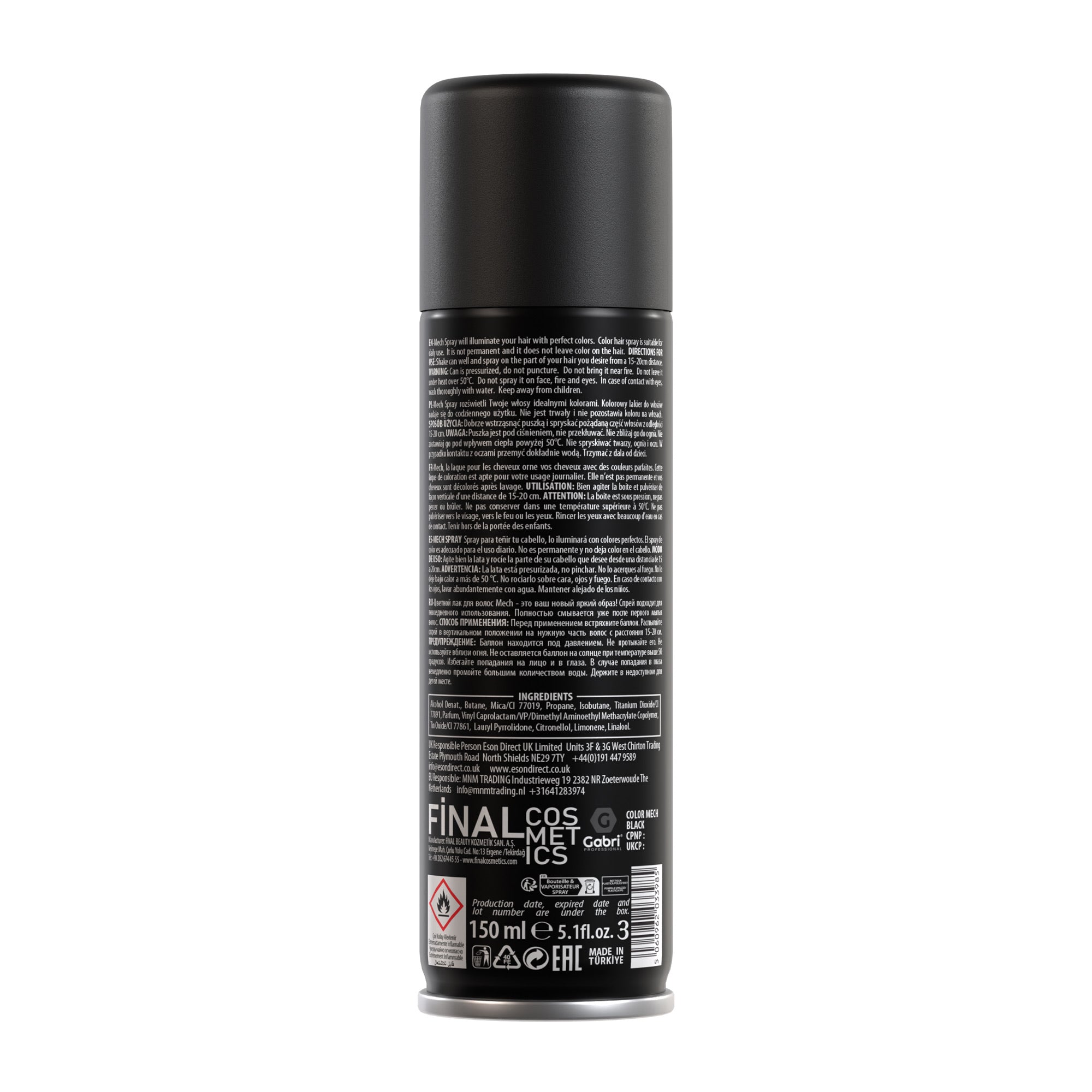 Gabri Professional - Pro Temporary Colour Hair Spray - Black