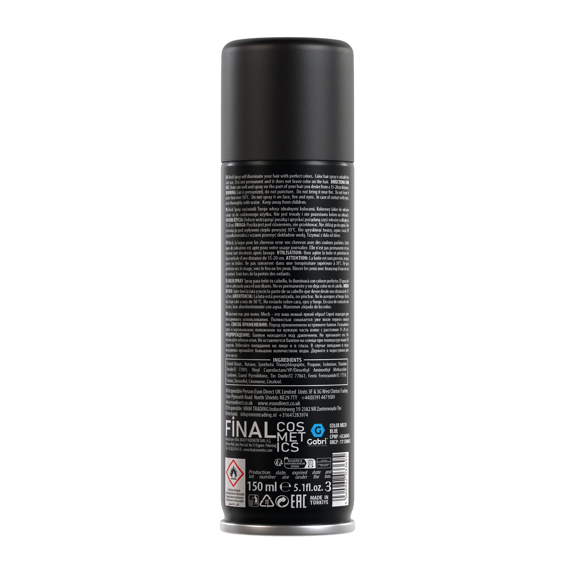 Gabri Professional - Pro Temporary Colour Hair Spray - Blue