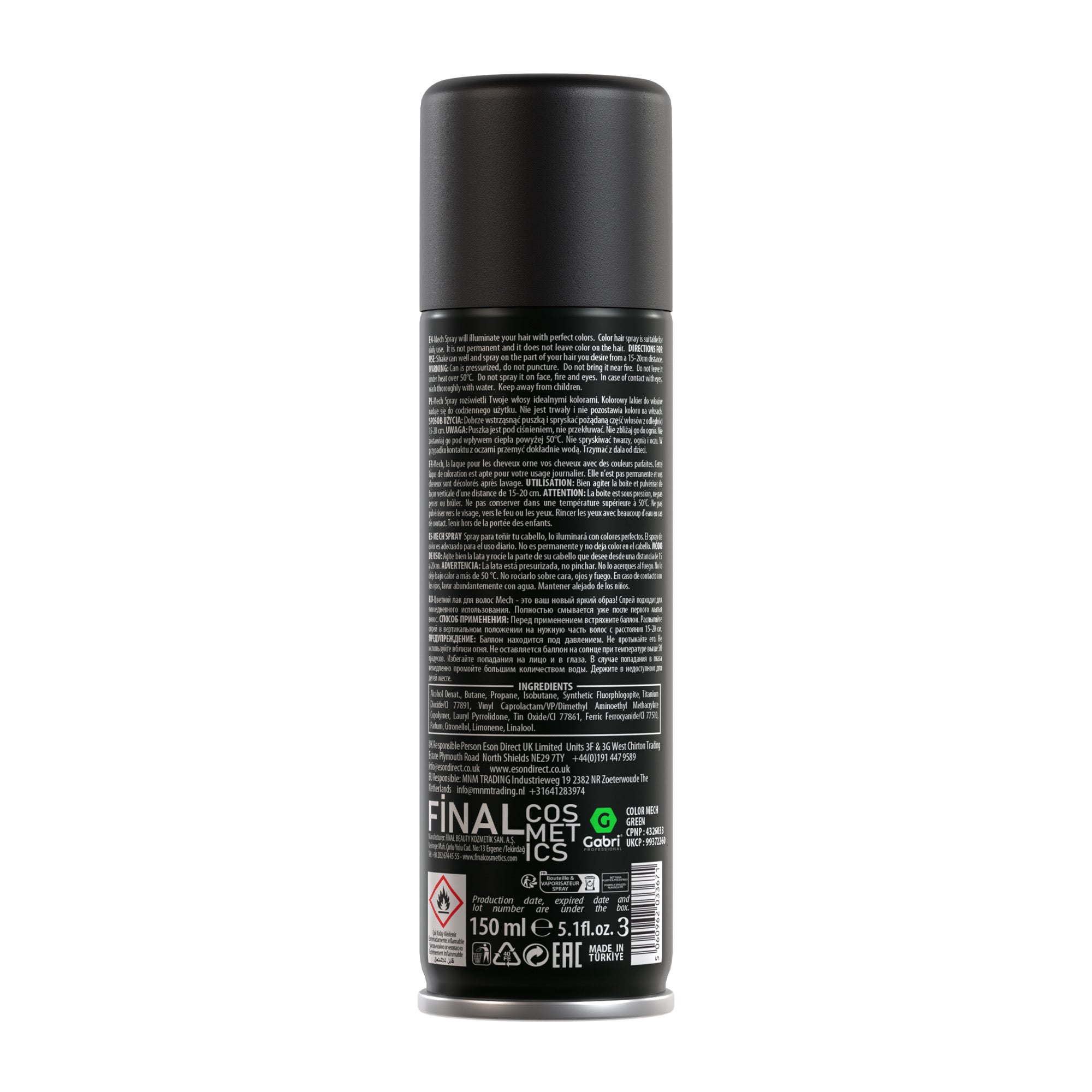 Gabri Professional - Pro Temporary Colour Hair Spray - Green