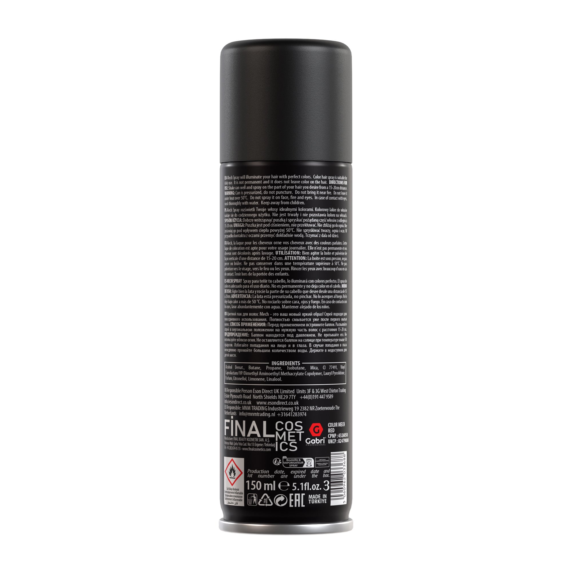 Gabri Professional - Pro Temporary Colour Hair Spray - Red