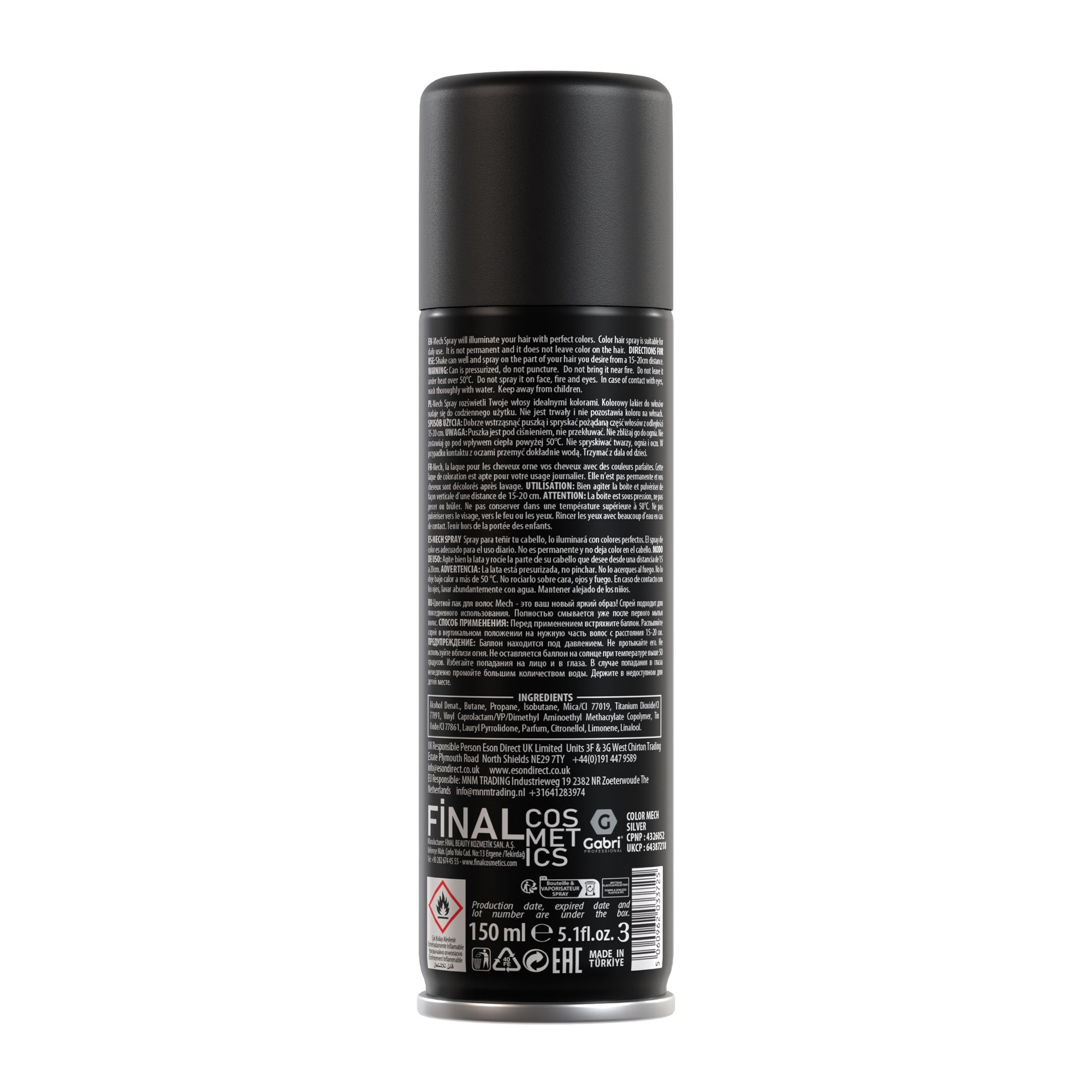 Gabri Professional - Pro Temporary Colour Hair Spray - Silver