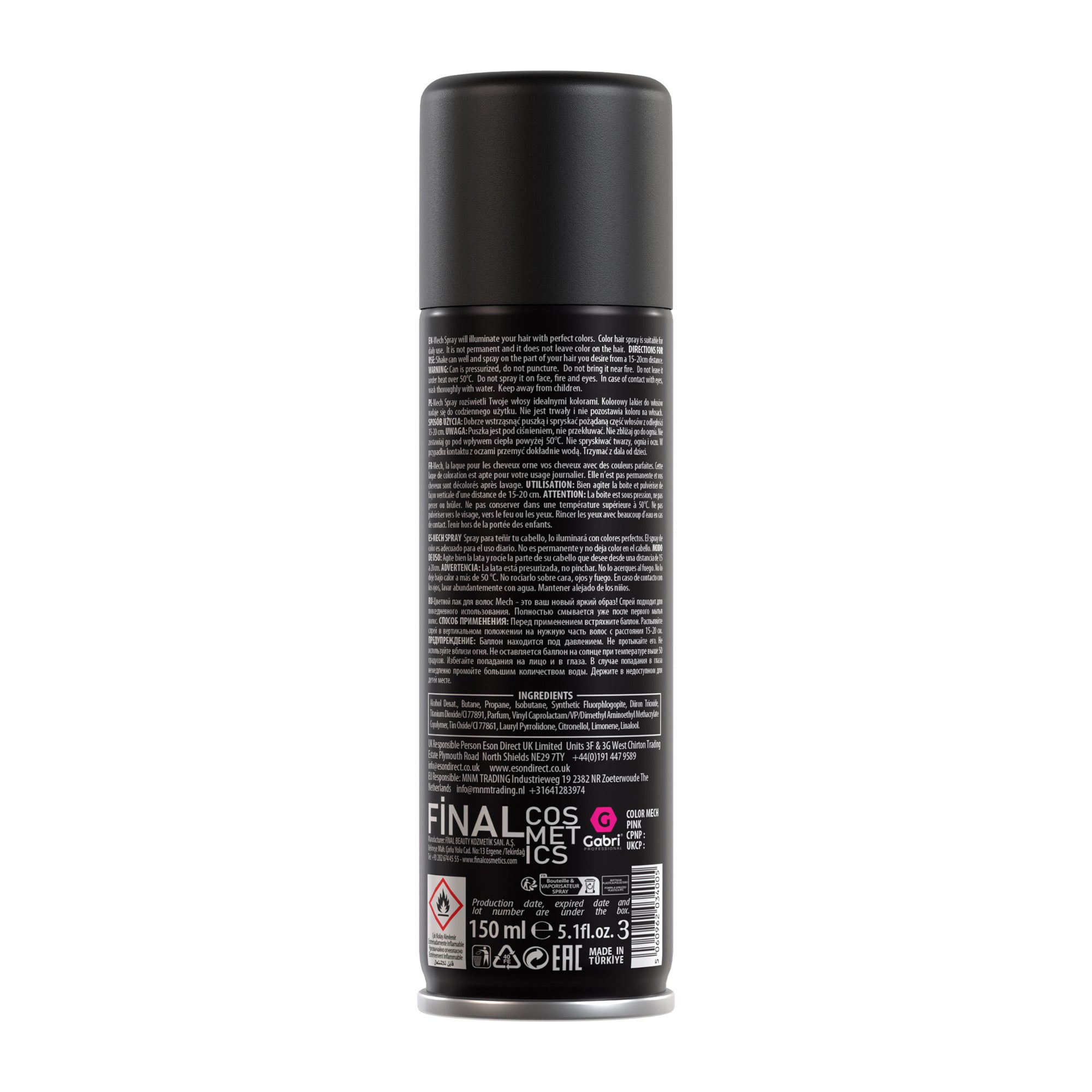 Gabri Professional - Pro Temporary Colour Hair Spray - Pink